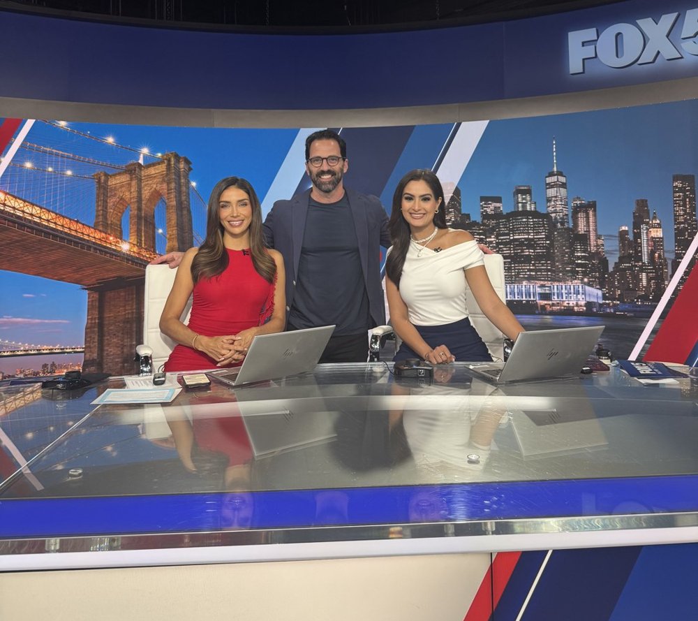 Chris Dessi in studio at FOX 5 New York