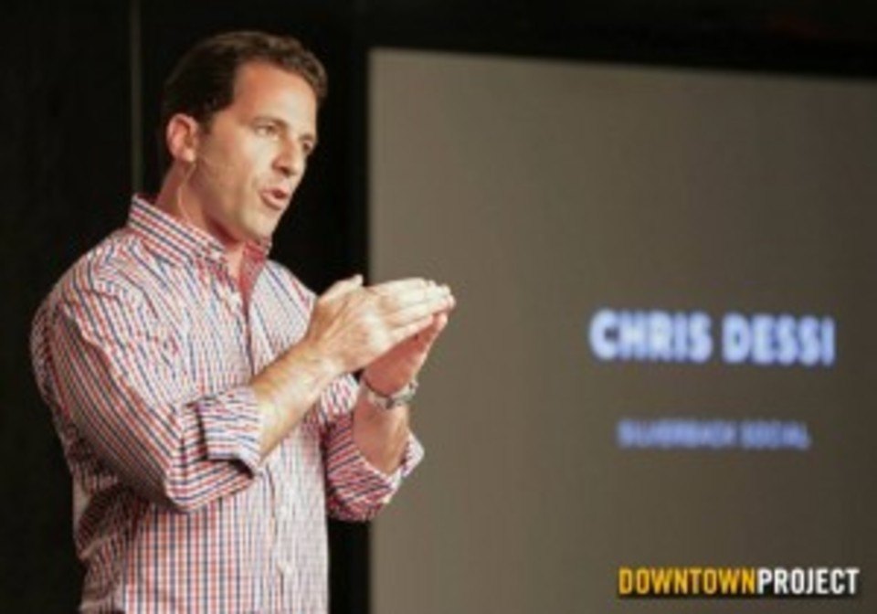 Chris Dessi speaking at Downtown Project, Las Vegas